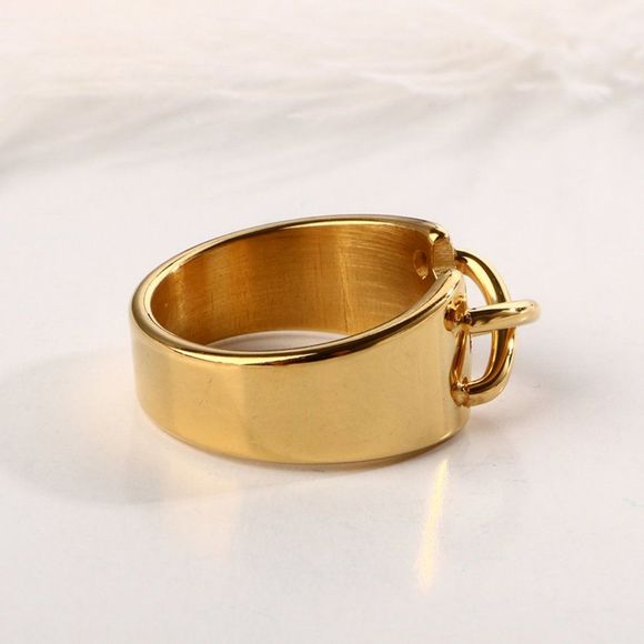 Cross Design Gold Plated Ring, Size 7 - Picture 7 of 11
